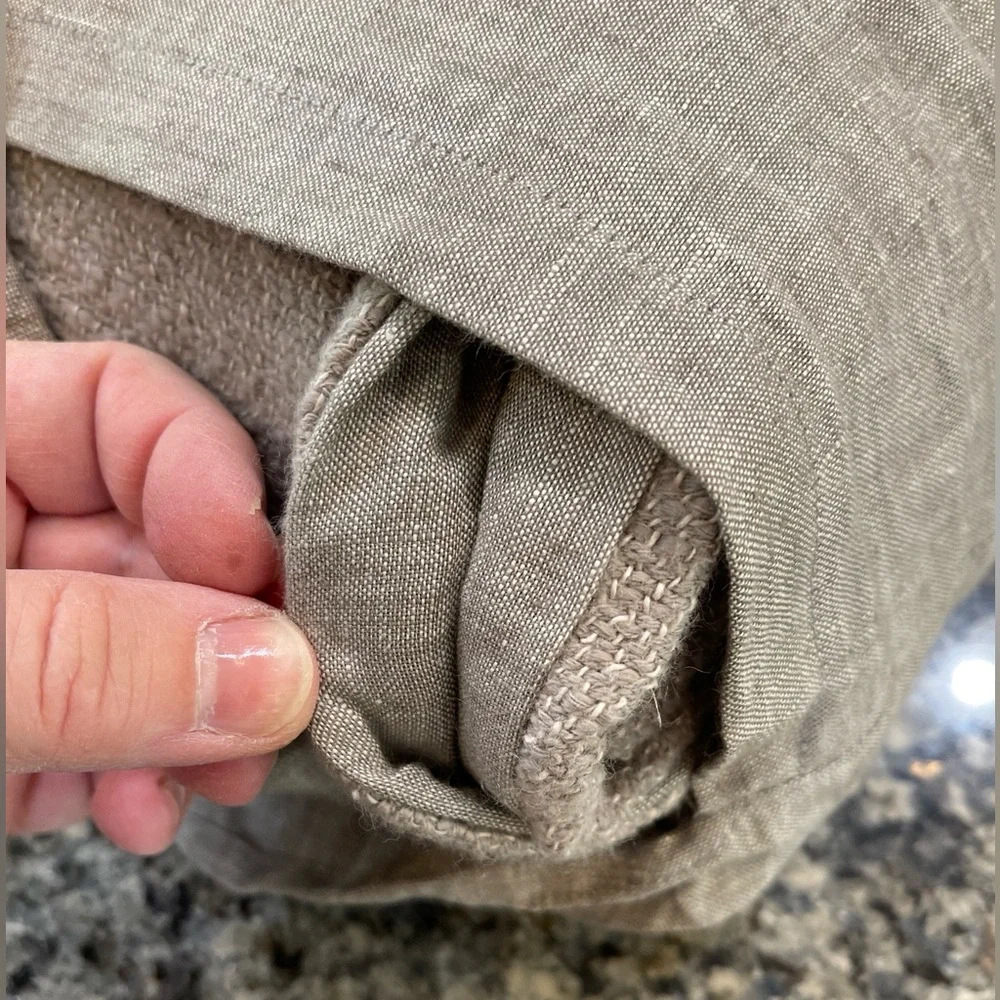 RH Washed Cotton/Linen Slub Duvet Cover in gray. Full/Queen. New!